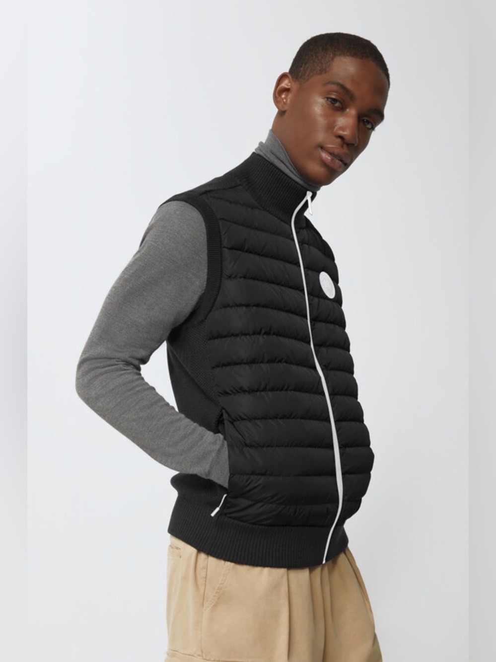 Canada Goose HyBridge® Knit Vest Size Small Down Men Unisex Black Sweater